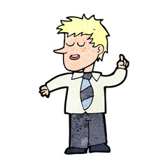 cartoon man with good idea