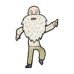 cartoon stressed old man