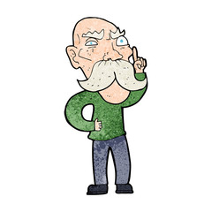 cartoon annoyed old man