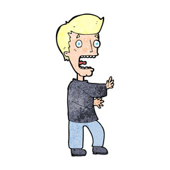 cartoon terrified man