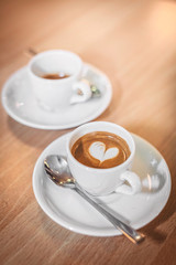 Espressos with a heart