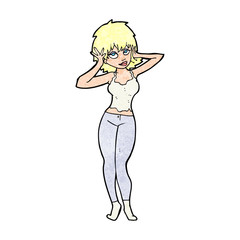 cartoon pretty woman