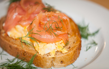 Smoked Salmon scrambled eggs