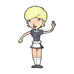 cartoon waitress taking order