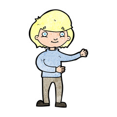 cartoon happy person