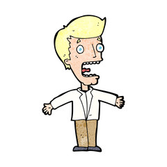 cartoon screaming man