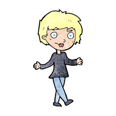 cartoon confused woman
