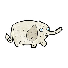 cartoon funny little elephant