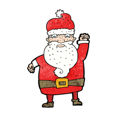 cartoon angry santa claus