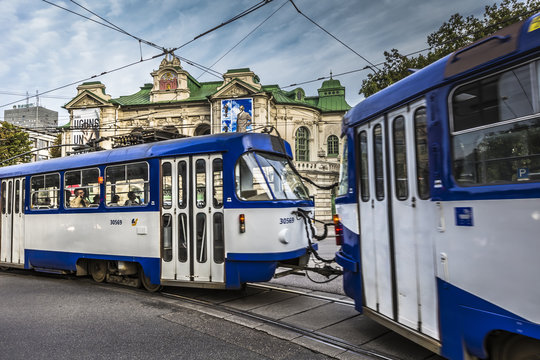 Trams remain the principal mode of transport in Riga
