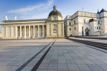 Obraz premium The Cathedral of Vilnius is the main Roman Catholic Cathedral of