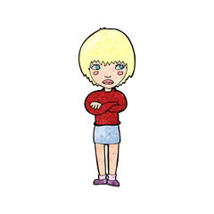 cartoon annoyed woman