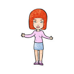 cartoon annoyed woman