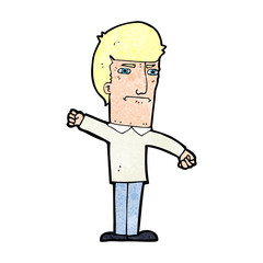 cartoon angry man