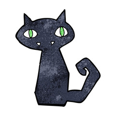 cartoon black cat