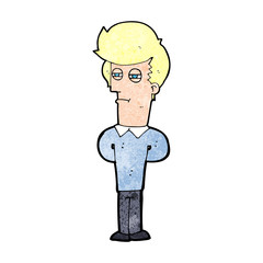 cartoon jaded man