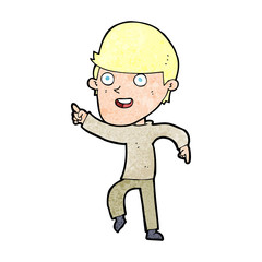 cartoon happy man
