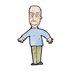 cartoon annoyed old man