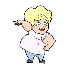 cartoon oveweight woman