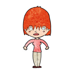 cartoon woman staring