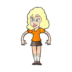 cartoon pretty woman