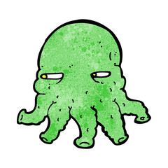 cartoon alien face
