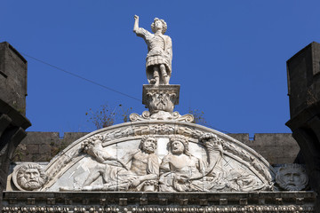 Fototapeta premium Fragment of Castel Nuovo's triumphal arch