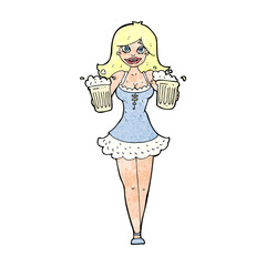 cartoon beer festival girl