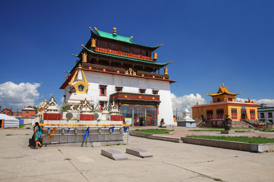 Gandan Monastery in Ulan Bator, Mongolia