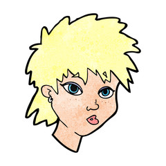 cartoon curious girl