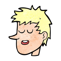 cartoon happy boy face