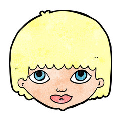 cartoon female face