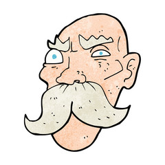 cartoon angry old man