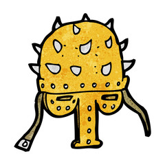 cartoon spiked helmet