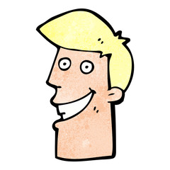 cartoon grinning man