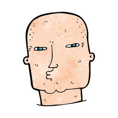 cartoon bald tough guy