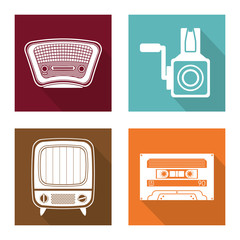 Retro objects vintage design