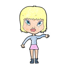 cartoon woman making gesture