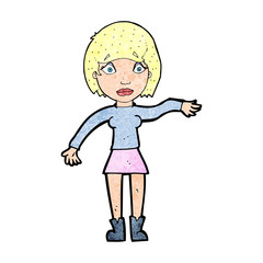 cartoon surprised woman