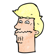 cartoon nervous man