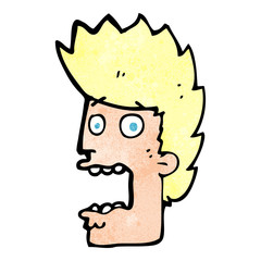 cartoon terrified man