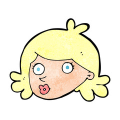 cartoon pretty face