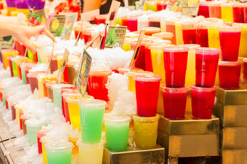 natural juces on Boqueria market, Barcelona
