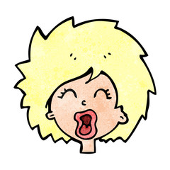 cartoon woman screaming