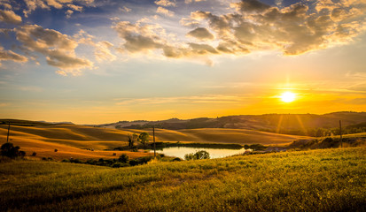 Obraz premium Tuscany sunset