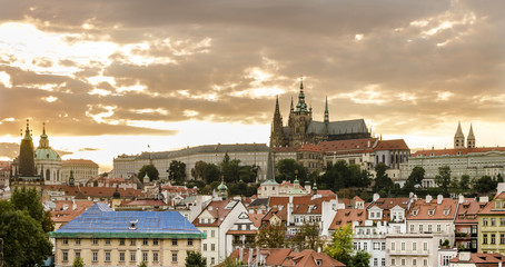  Sunset in Prague  , Czech Republic .