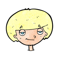 cartoon smug looking boy