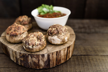 mushrooms with meat