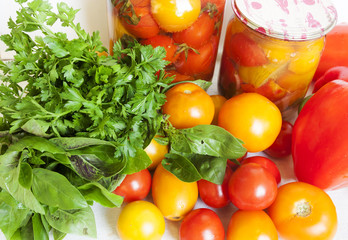 tomatoes and greens