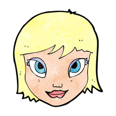 cartoon female face